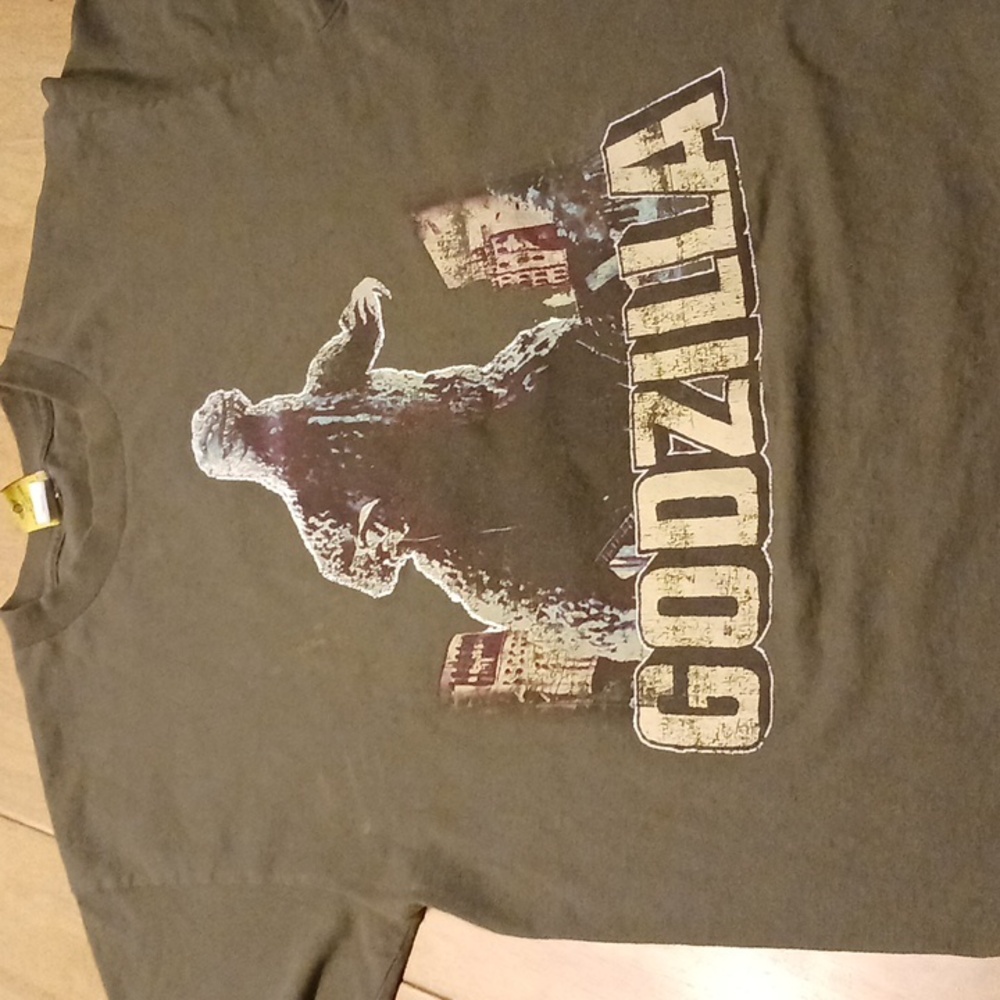 Vintage Godzilla t shirt.  Green. Men's LARGE